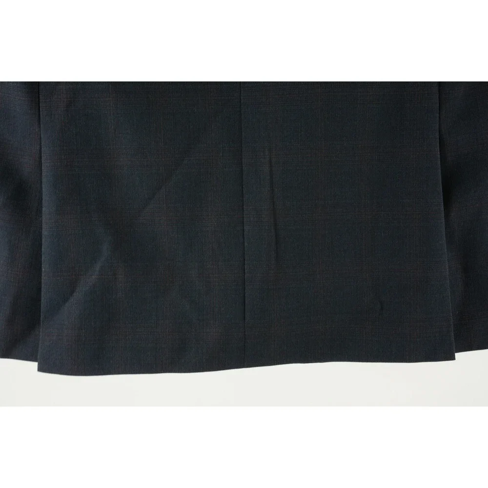 New $495 Hugo Boss Super Flex Transseasonal Mens 38R Dark Blue Plaid Suit Jacket